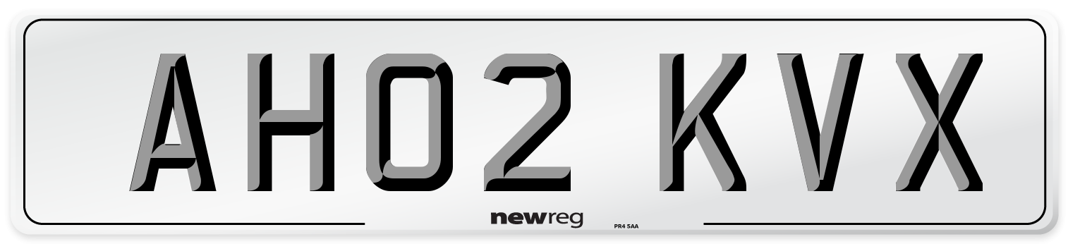 AH02 KVX Number Plate from New Reg